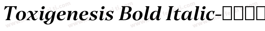 Toxigenesis Bold Italic字体转换